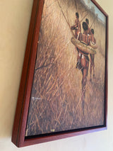 Floater frame for African painting